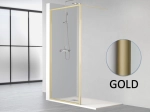 Paroi de douche fixe avec contour de profilés en aluminium, L. 80 à 160 cm, Hauteur 195 cm, verre sécurité 8 mm, traité anti-calcaire STOCK DISPONIBLE livraison offerte et rapide.
